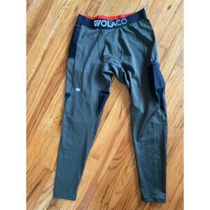 Wolaco Fulton 3/4 Length Pants Men’s XL Green Black Athletic Compression